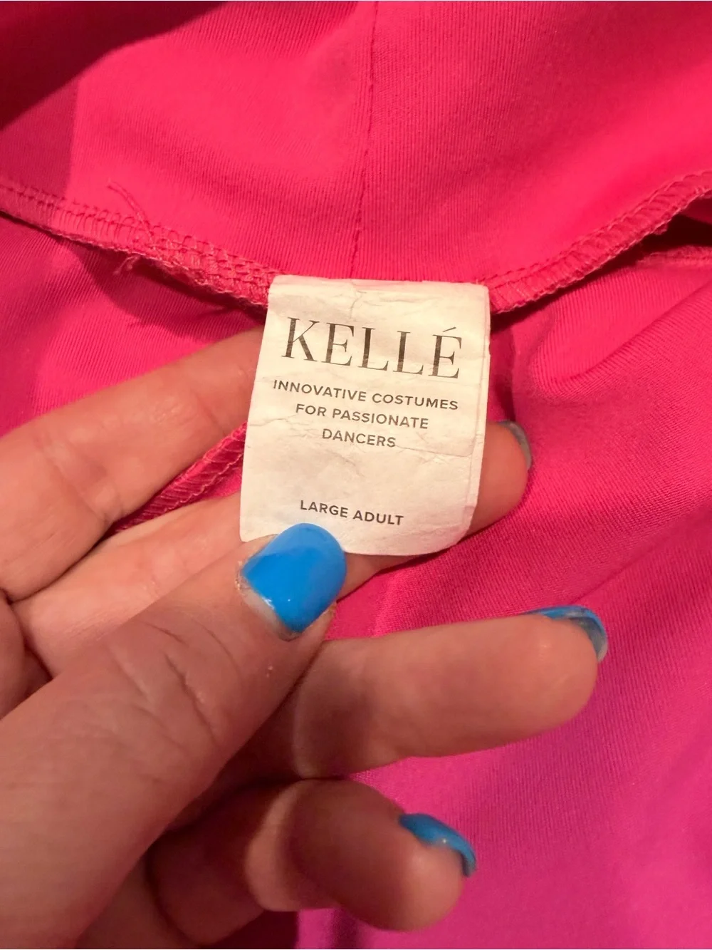 KELLE Trendsetter 3 Pc Fuchsia Dance Costume Adult L Pants Leotard Tube Top